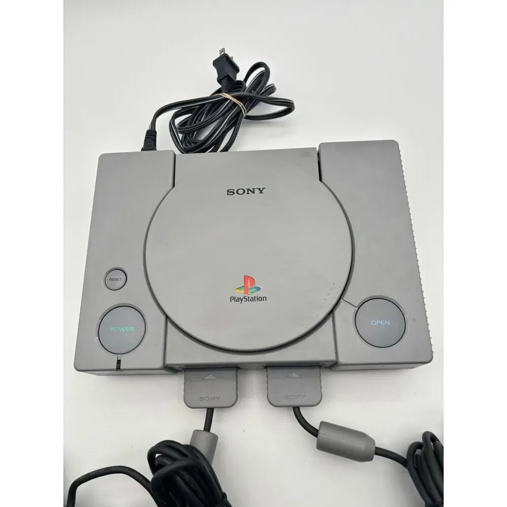 Sony PlayStation Game Console and controllers SCPH-1001 For Parts And Repair